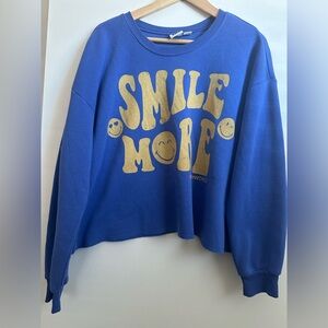 Grayson Threads Blue and Gold Smile More Sweater